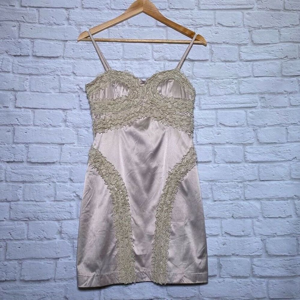 Grifflin Paris Dress Pink Silk Mini Large